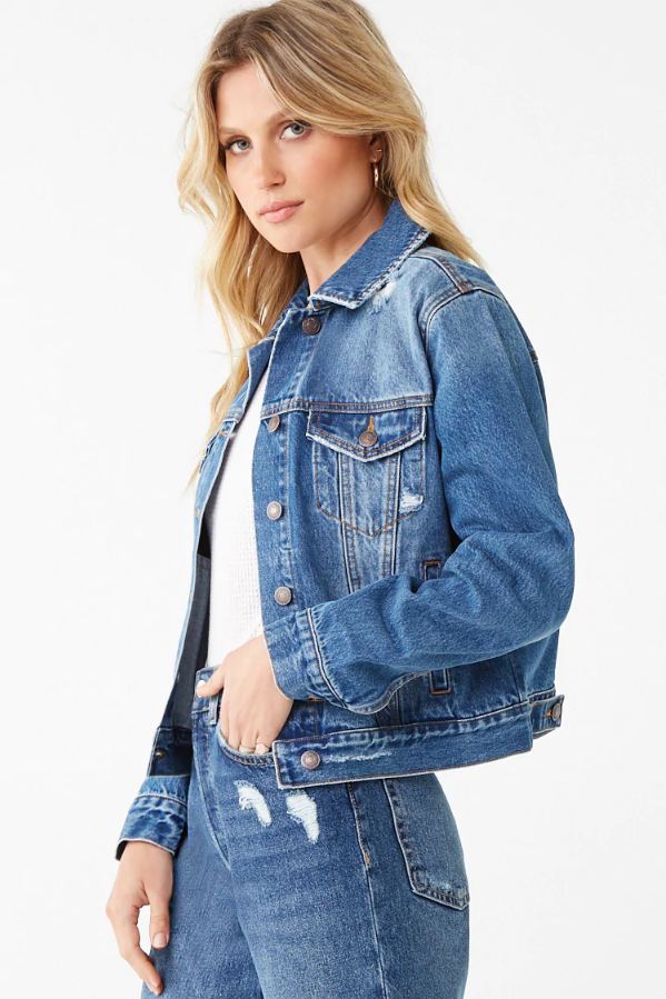 Distressed Women Jacket - HARCHIZ - Denim Jackets - 