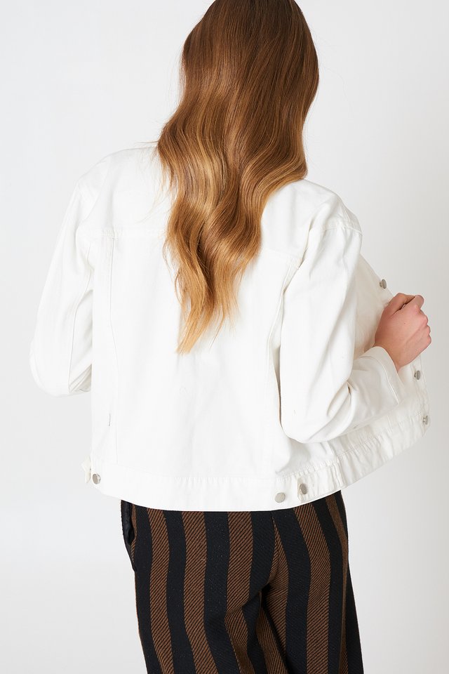 Harchiz Women Elegant White Solid Casual Jacket