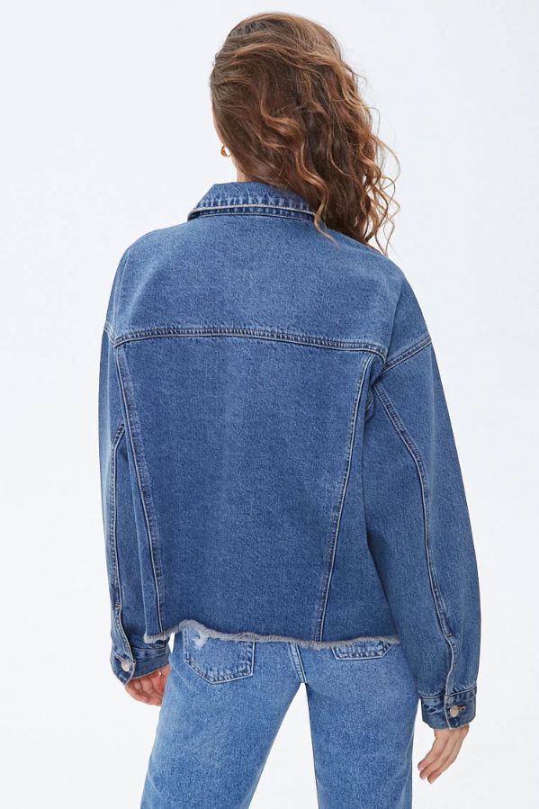 Frayed Women Jacket - HARCHIZ - Denim Jackets - 