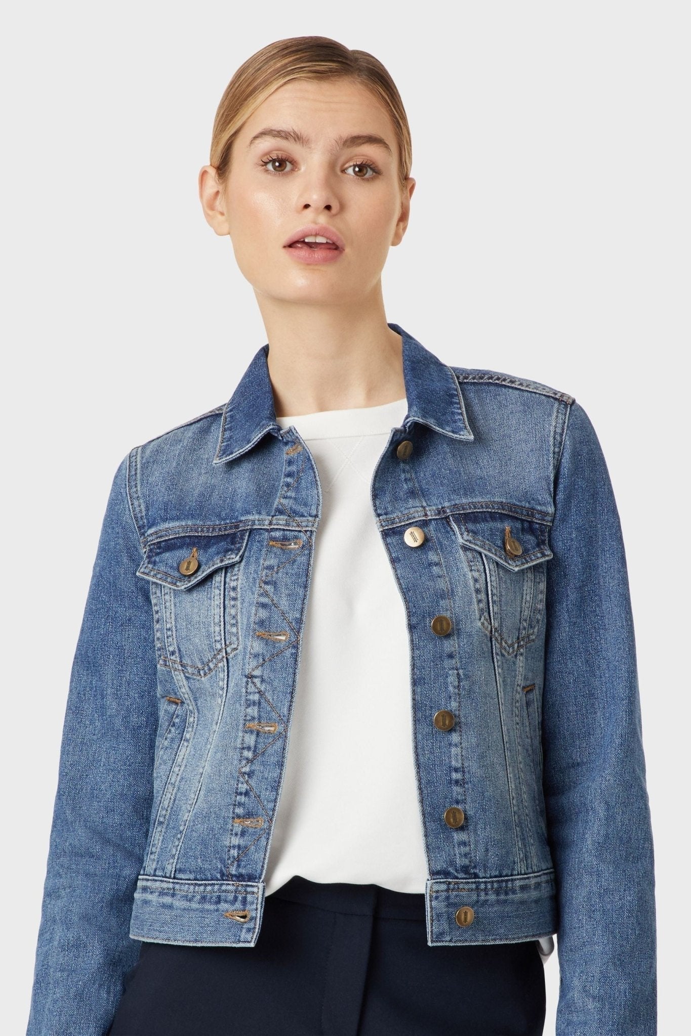 Hobbs Blue Mariam Jacket - HARCHIZ - Denim Jackets - 