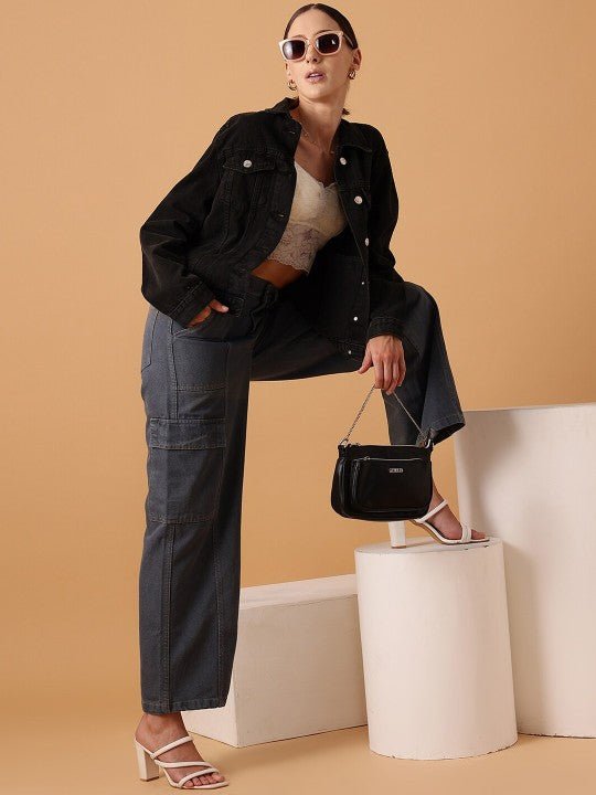 Lightweight Pure Cotton Crop Denim Jacket - HARCHIZ - Denim Jackets - 