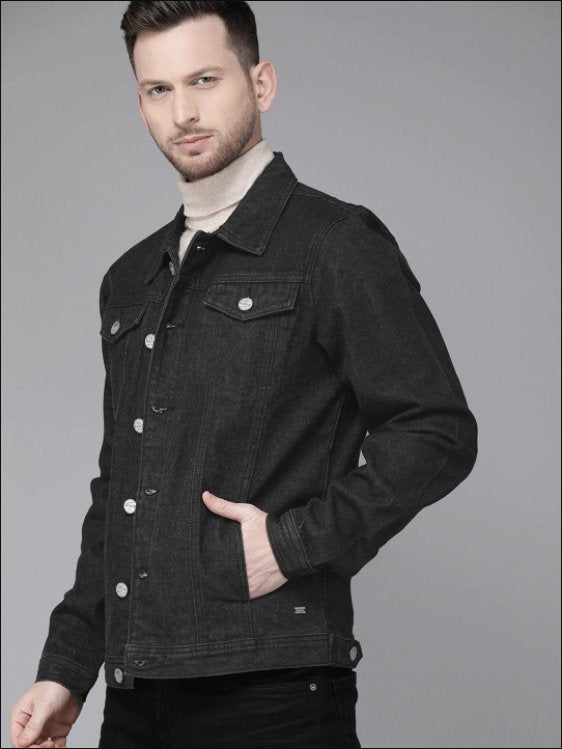 Mens Denim Jacket Black