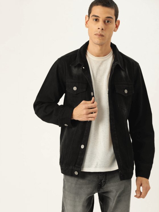 Mens Denim Jacket Black