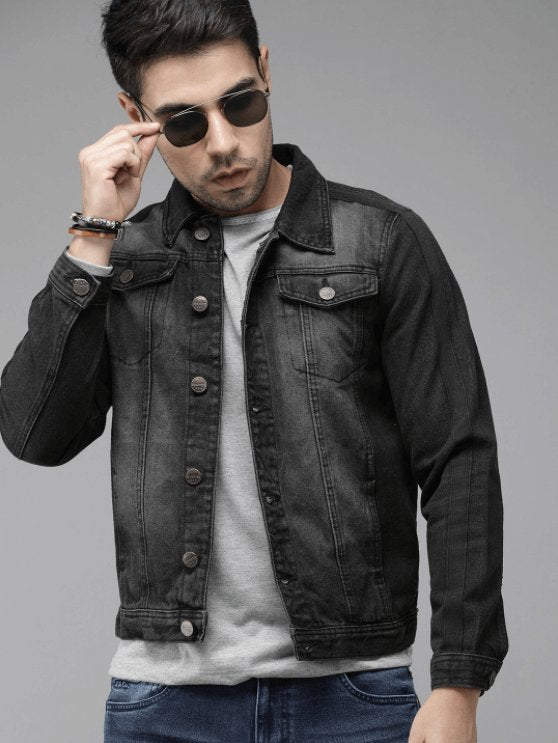 Mens Denim Jacket Black