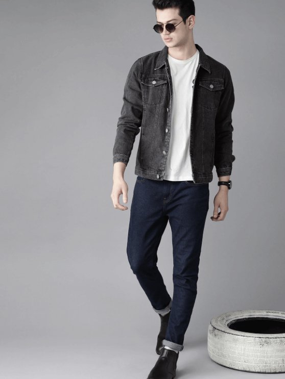 Mens Denim Jacket Black