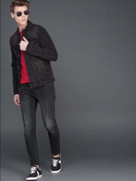 Mens Denim Jacket Black