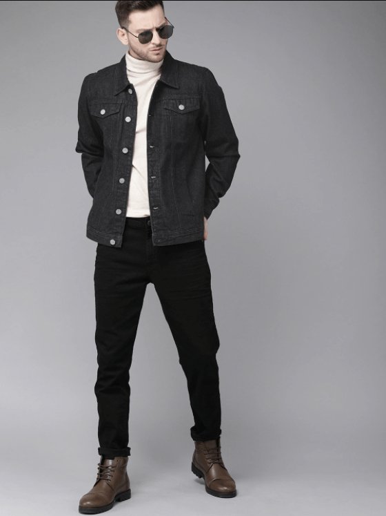 Mens Denim Jacket Black