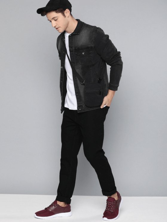 Mens Denim Jacket Black