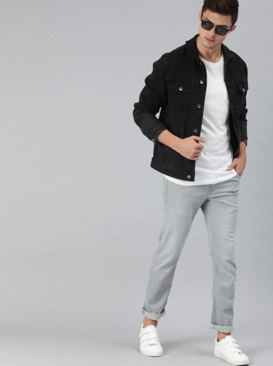 Mens Denim Jacket Black