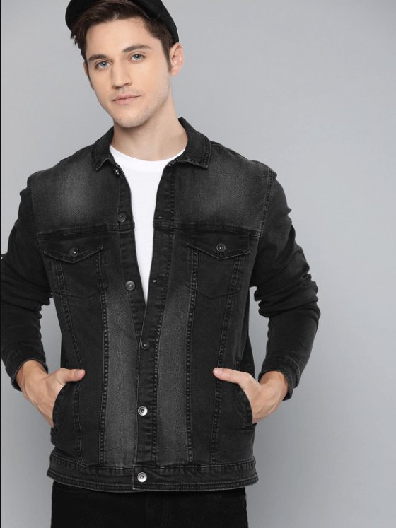 Mens Denim Jacket Black