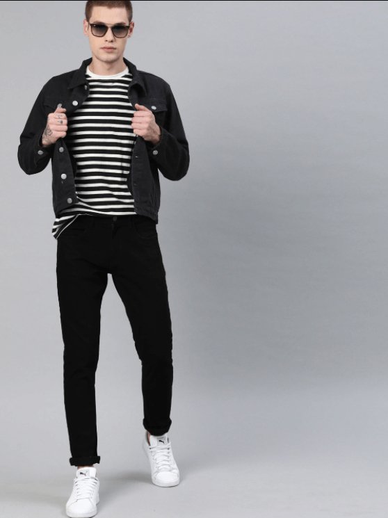 Mens Denim Jacket Black