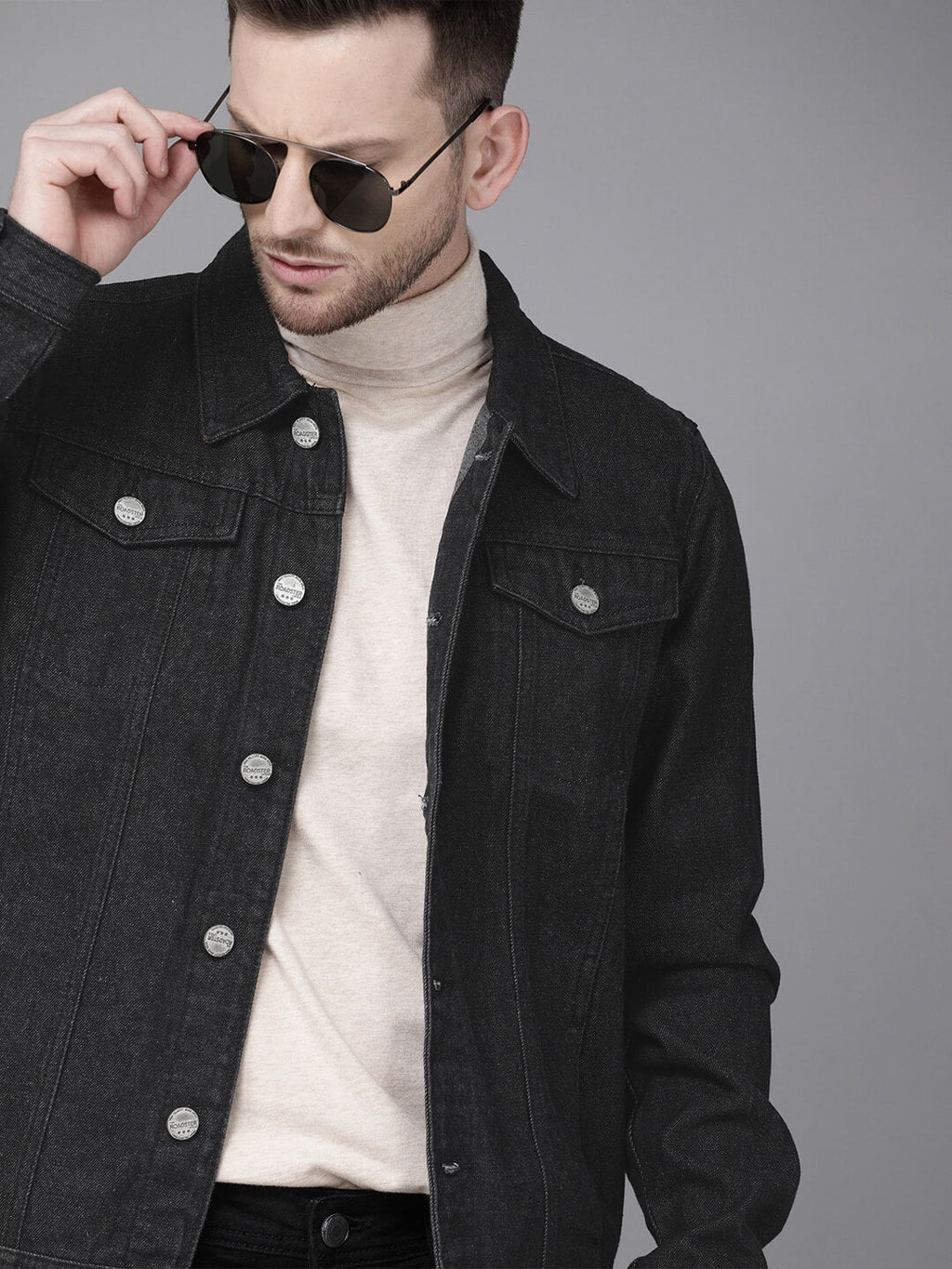 Mens Denim Jacket Black