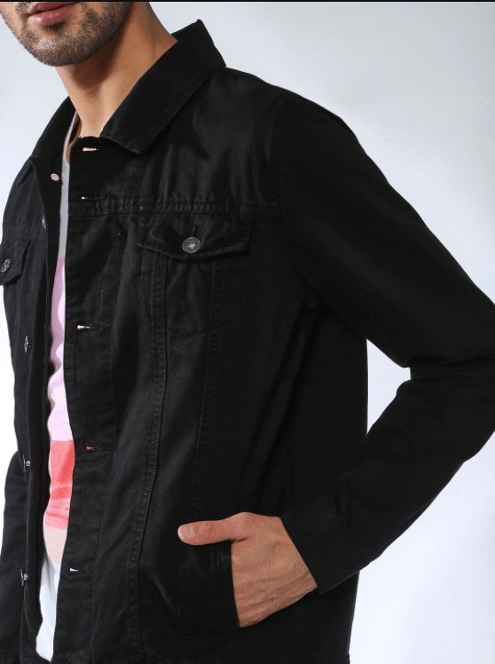 Mens Denim Jacket Black