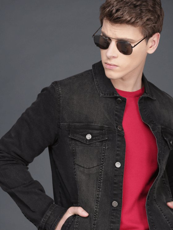 Mens Denim Jacket Black