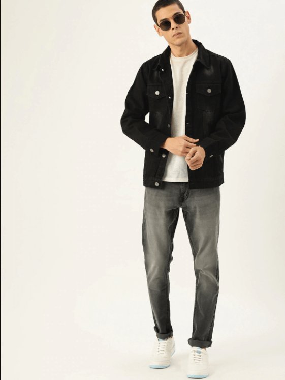 Mens Denim Jacket Black