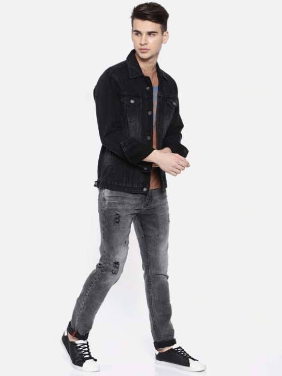 Mens Denim Jacket Black