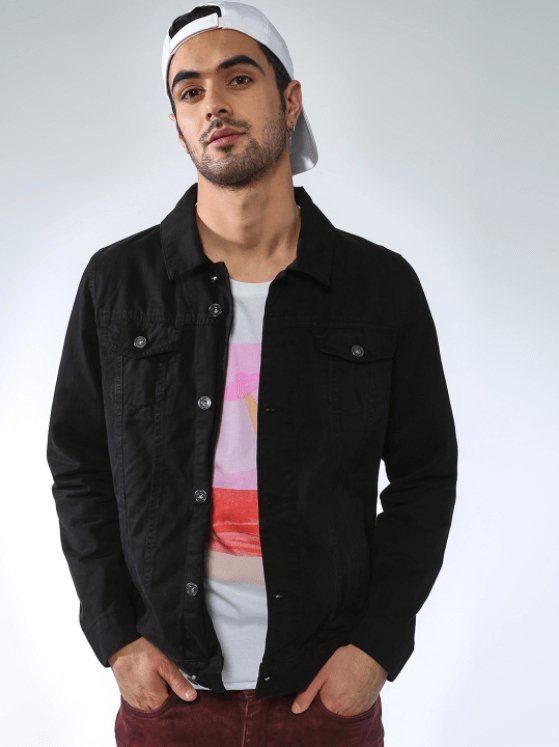 Mens Denim Jacket Black
