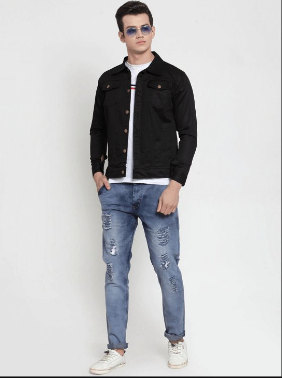 Mens Denim Jacket Black