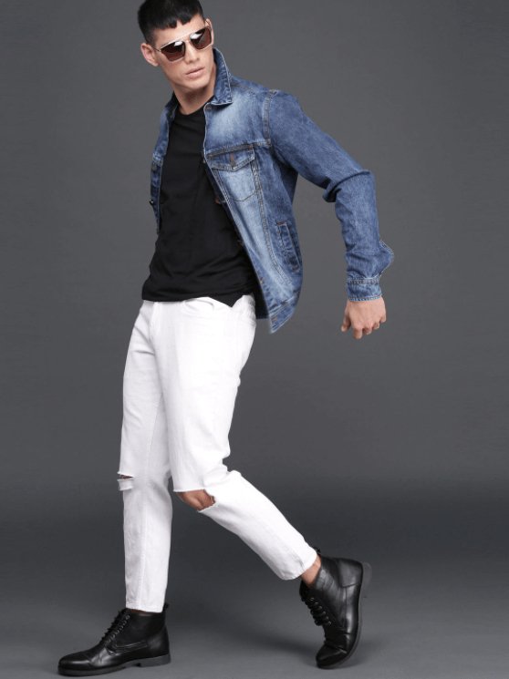 Mens Denim Jacket Dark Blue