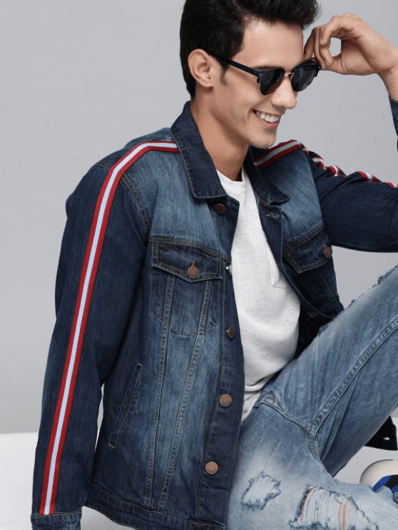 Mens Denim Jacket Dark Blue