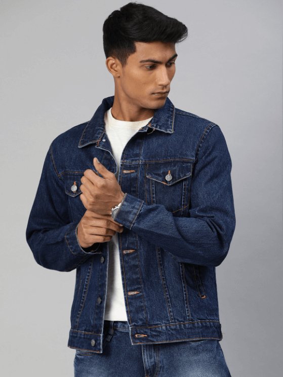 Mens Denim Jacket Dark Blue