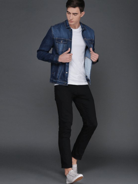 Mens Denim Jacket Dark Blue
