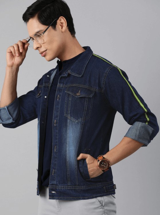 Mens Denim Jacket Dark Blue
