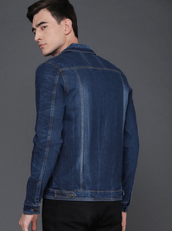 Mens Denim Jacket Dark Blue