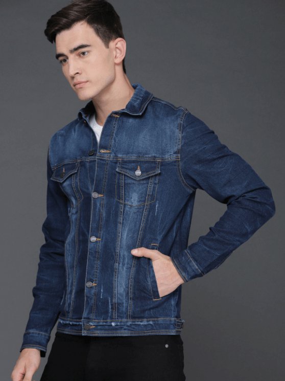 Mens Denim Jacket Dark Blue