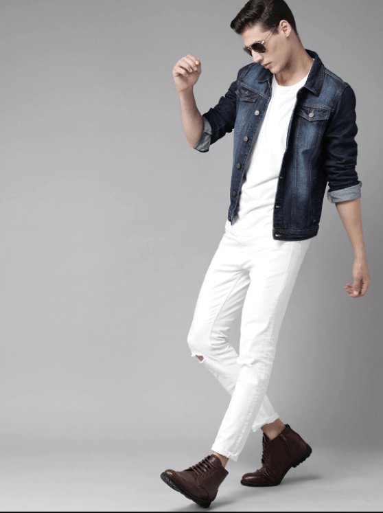 Mens Denim Jacket Dark Blue