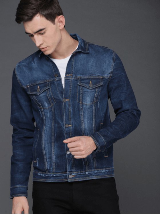 Mens Denim Jacket Dark Blue