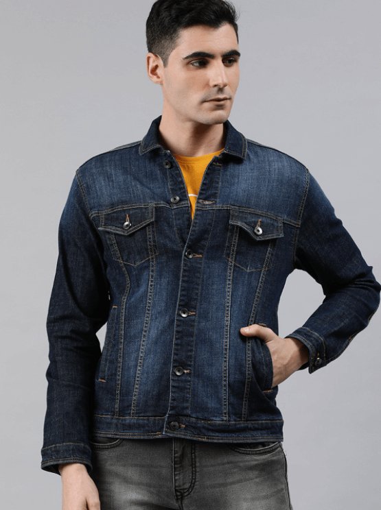 Mens Denim Jacket Dark Blue