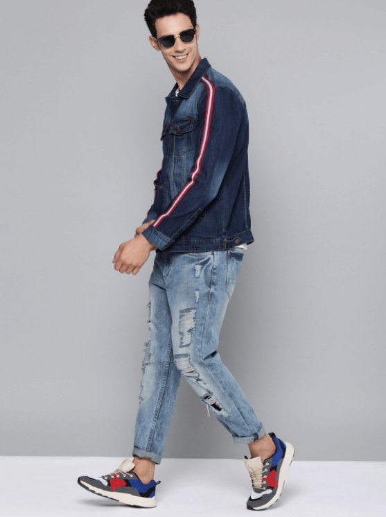 Mens Denim Jacket Dark Blue