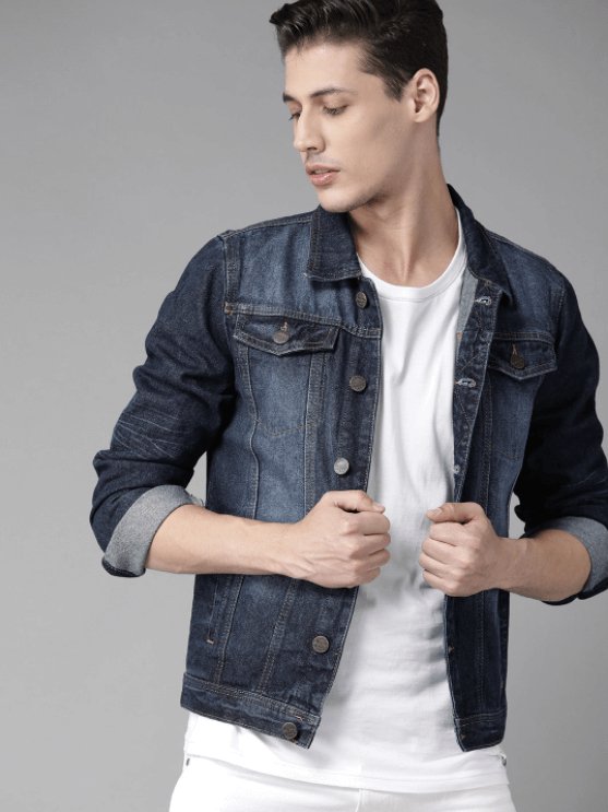 Mens Denim Jacket Dark Blue