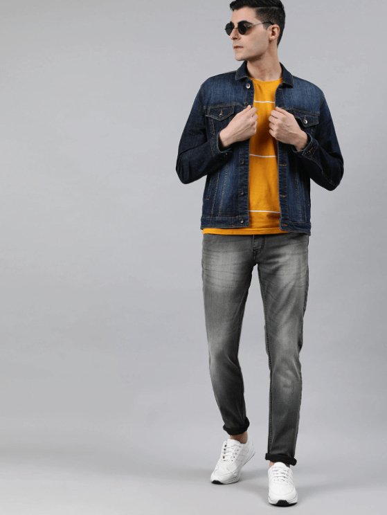 Mens Denim Jacket Dark Blue