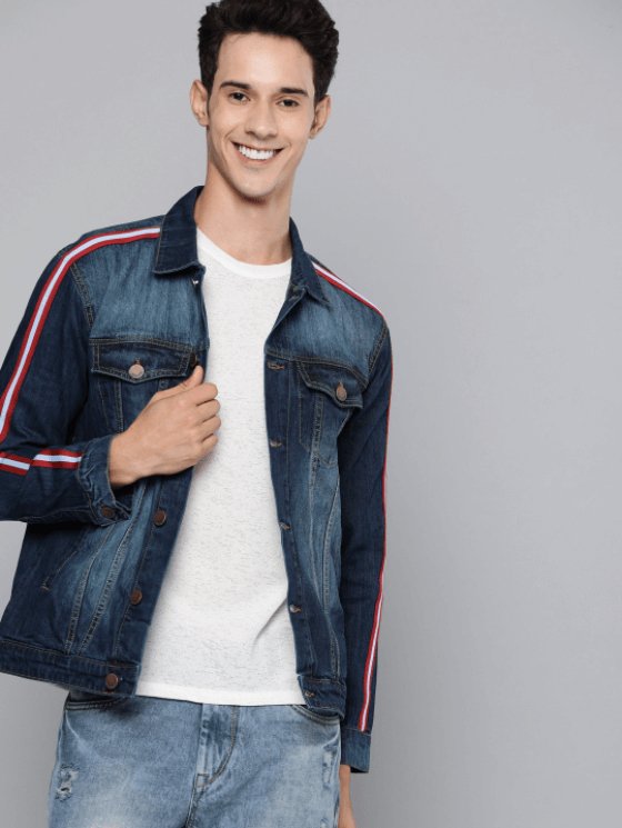 Mens Denim Jacket Dark Blue