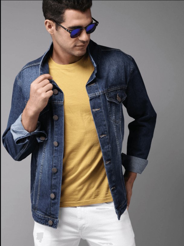 Mens Denim Jacket Dark Blue