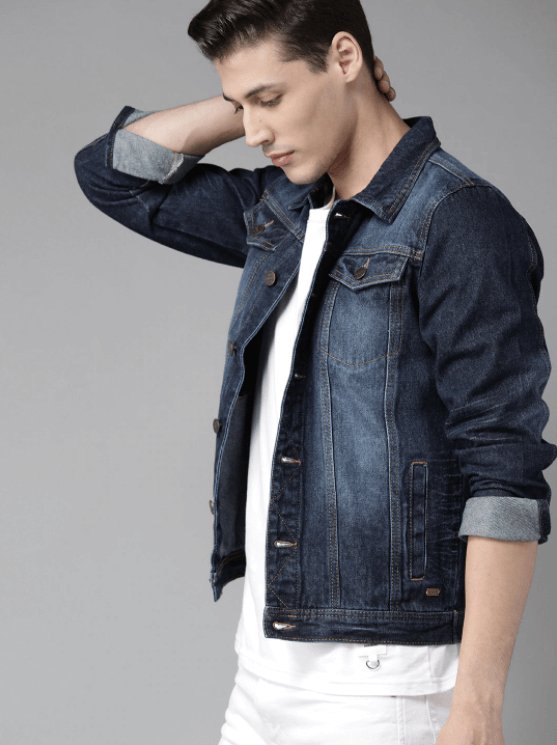 Mens Denim Jacket Dark Blue