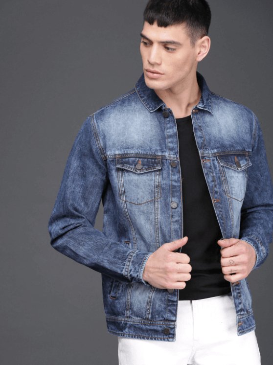 Mens Denim Jacket Dark Blue