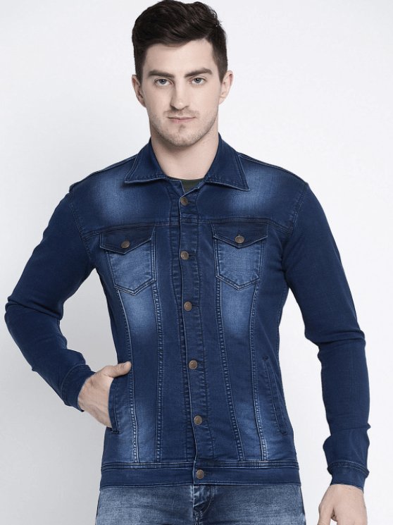 Mens Denim Jacket Dark Blue