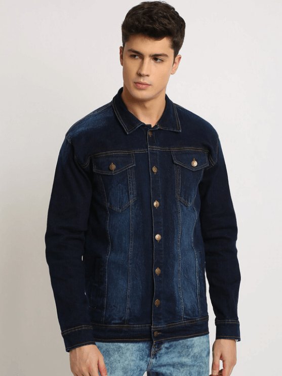 Mens Denim Jacket Dark Blue