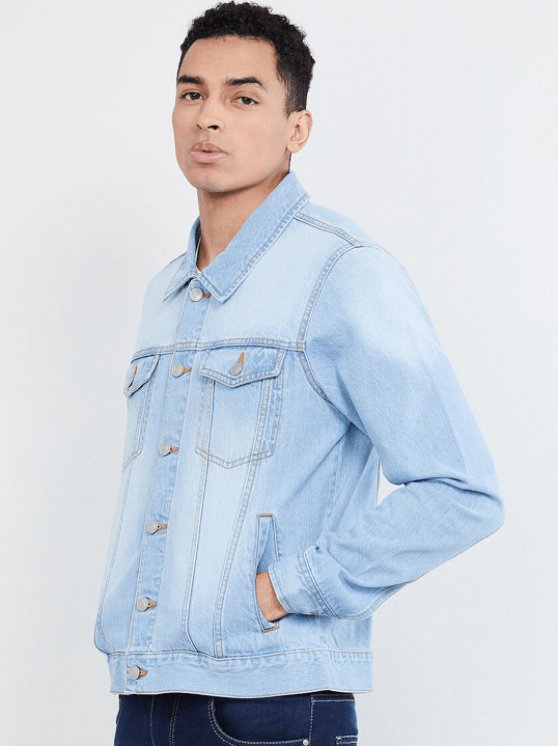 Mens Denim Jacket Light Blue