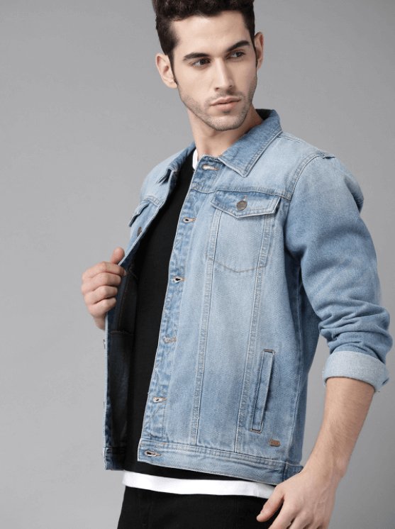 Mens Denim Jacket Light Blue