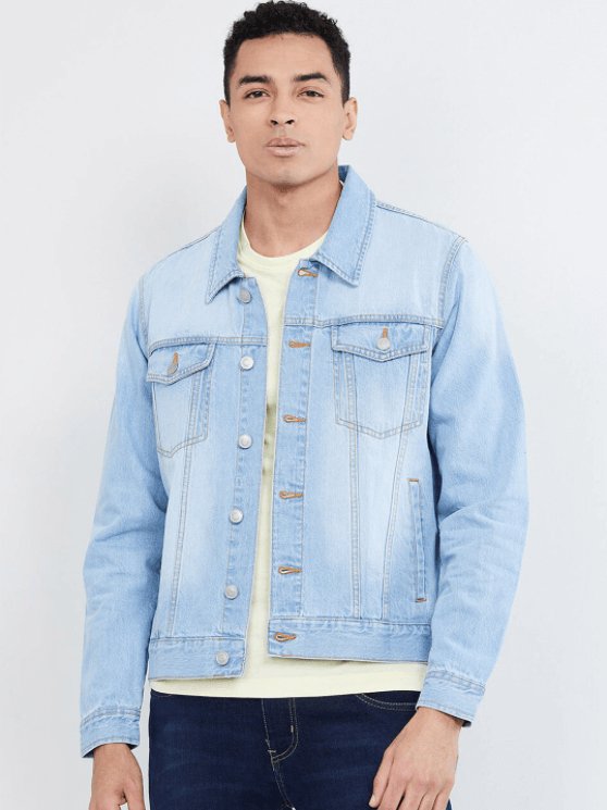 Mens Denim Jacket Light Blue