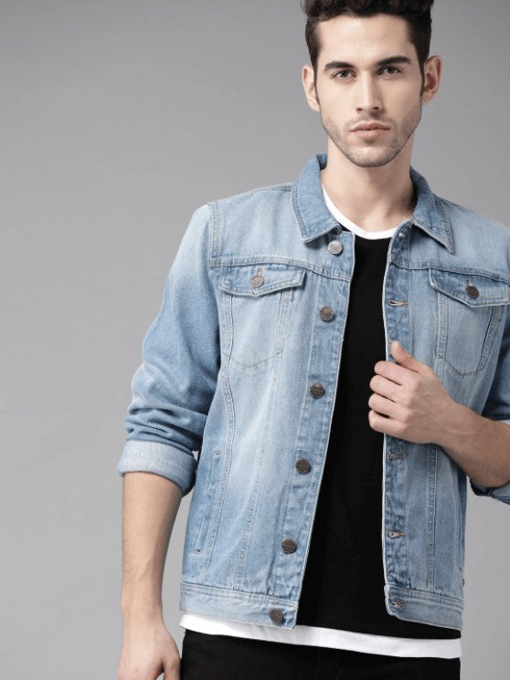 Mens Denim Jacket Light Blue