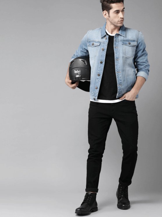 Mens Denim Jacket Light Blue