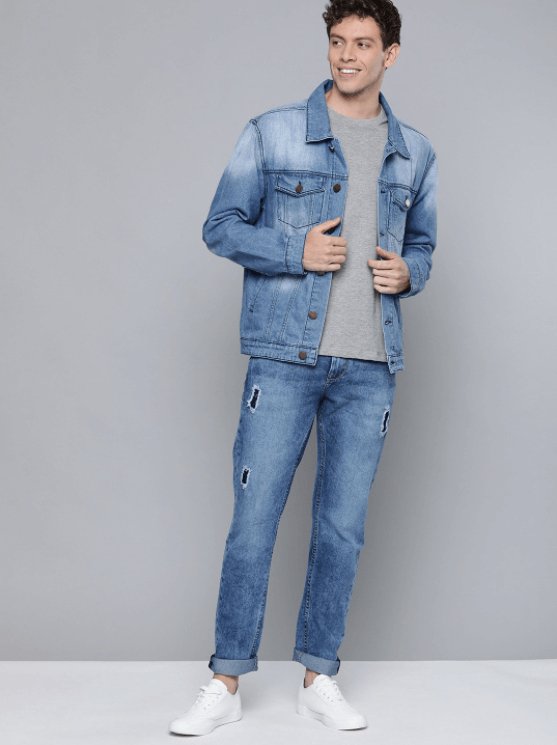 Mens Denim Jacket Light Blue