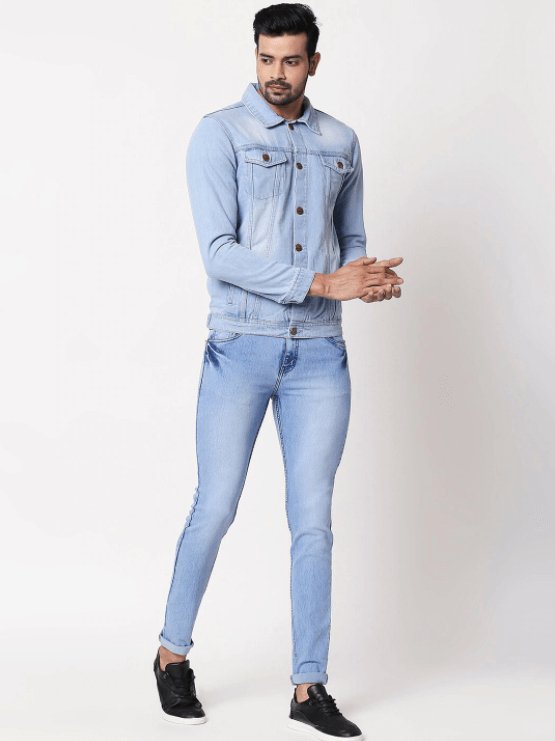 Mens Denim Jacket Light Blue