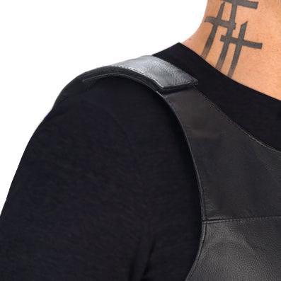 Ace Revolver Genuine Leather Motorcycle Vest for Men